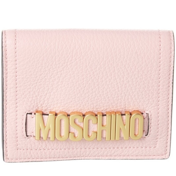 Moschino Handbags - Moschino Pink Gold Leather Wallet